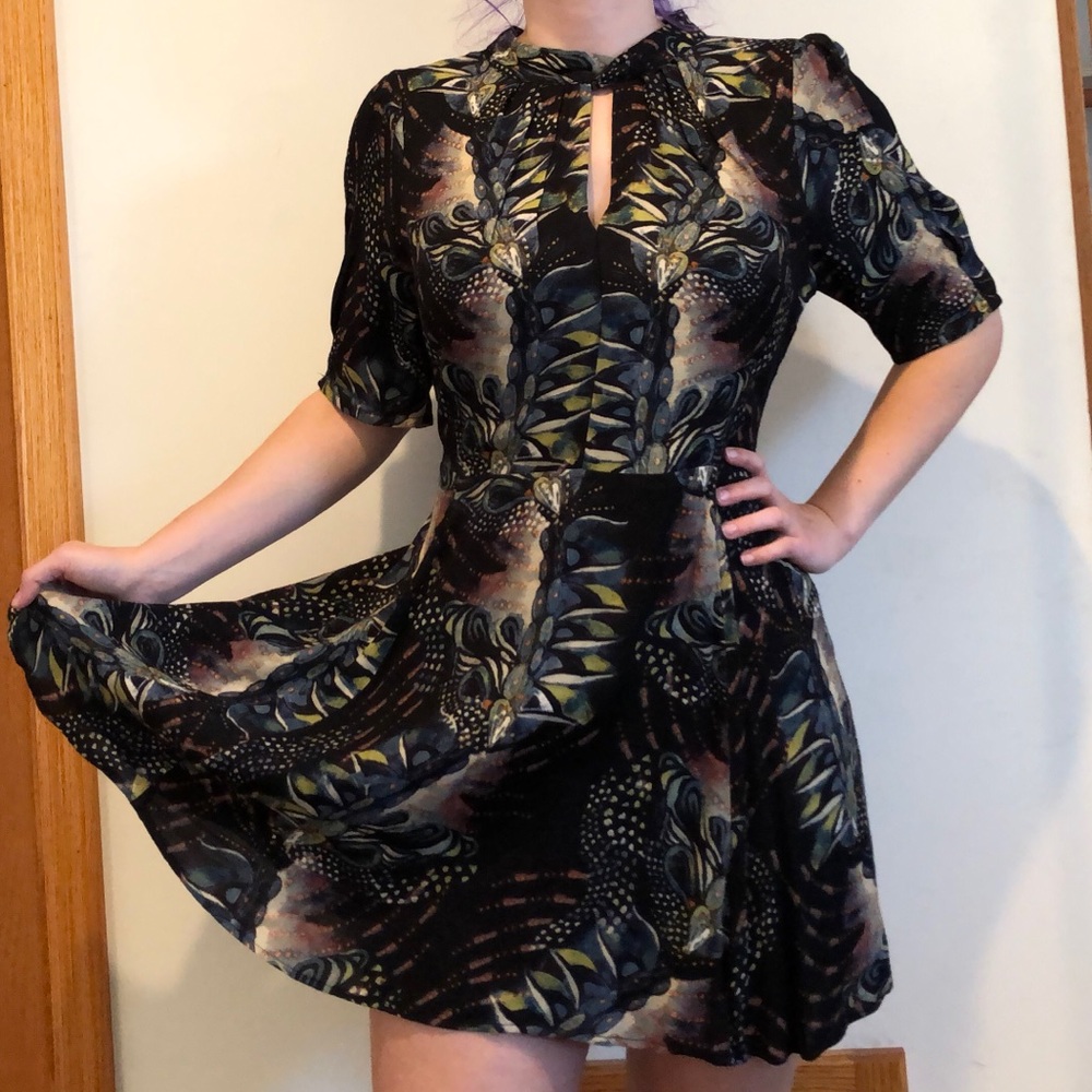 Free People high collared mini dress